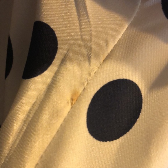 TRUE VINTAGE Hand Made Cream with Navy Dots Short Sleeve Sheath Dress - Picture 16 of 16